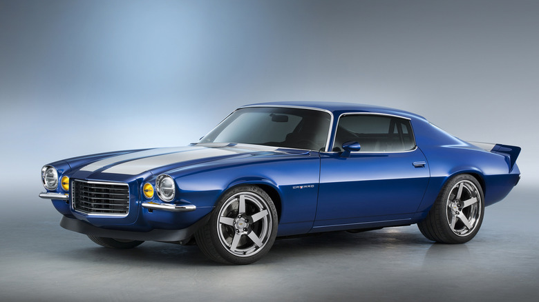 Modified blue 1970 Chevrolet Camaro