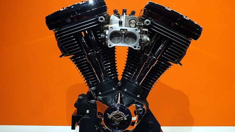 An Evolution engine on display at Harley-Davidson Museum