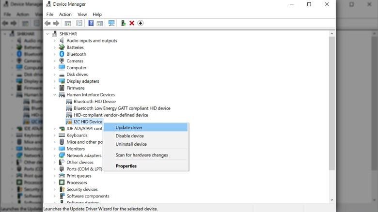 Device Manager window 