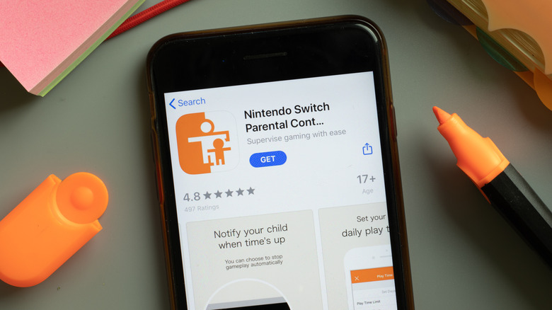 Nintendo Switch parental controls app on iPhone