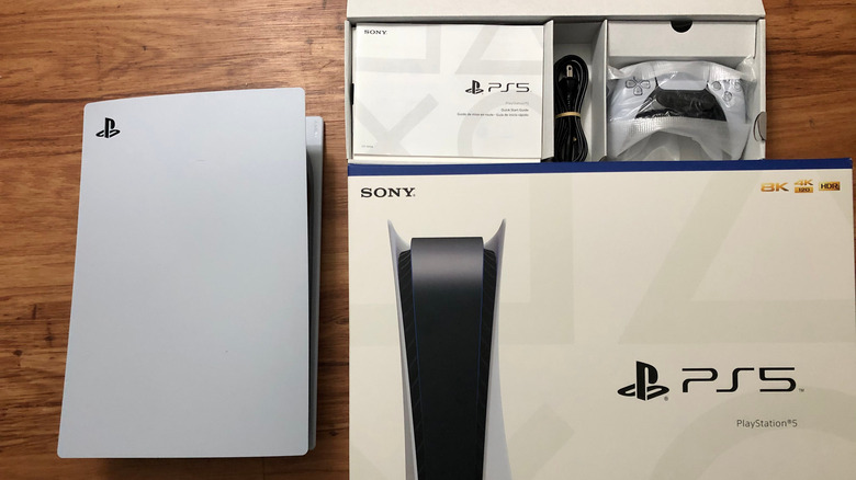 PlayStation 5 console and cables