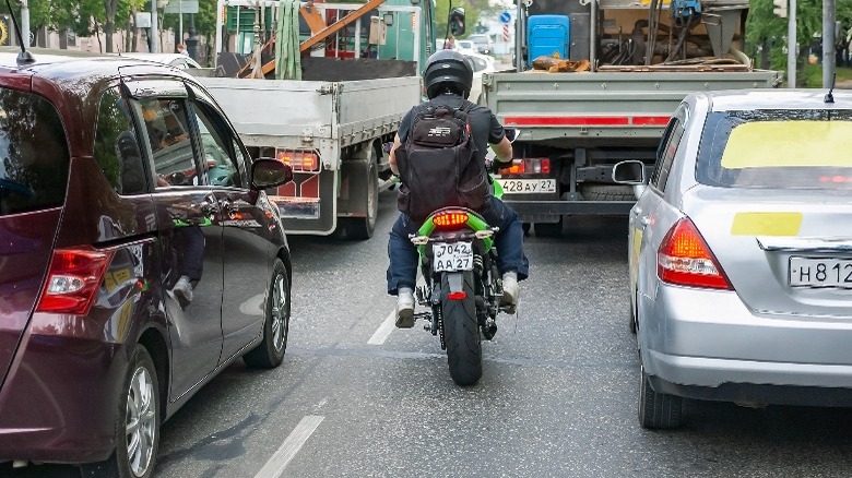 person lane splitting