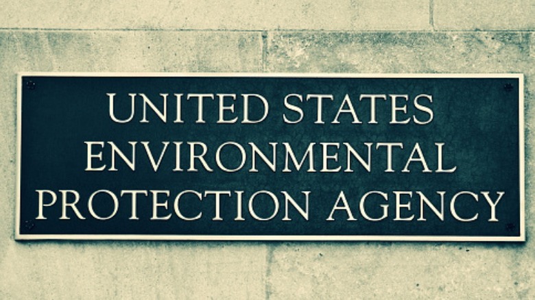 A sign for the United States Environmental Protection Agency