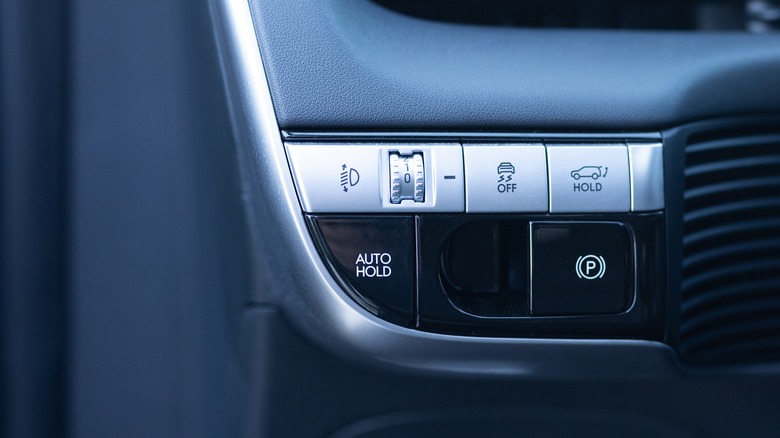 Auto Hold button in car