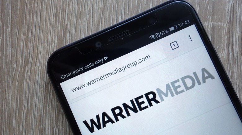 Warner Media logo on an Android phone