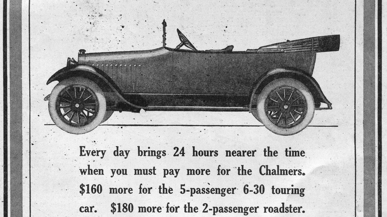 Chalmers Motor Company car advertisement