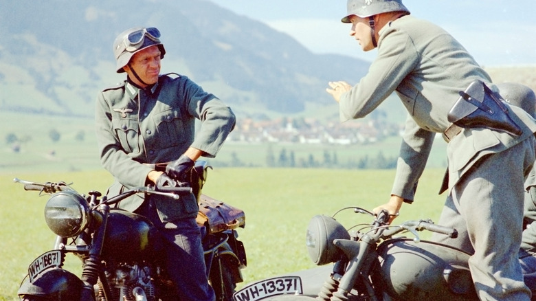 Steve McQueen and his stuntman, Bud Ekin