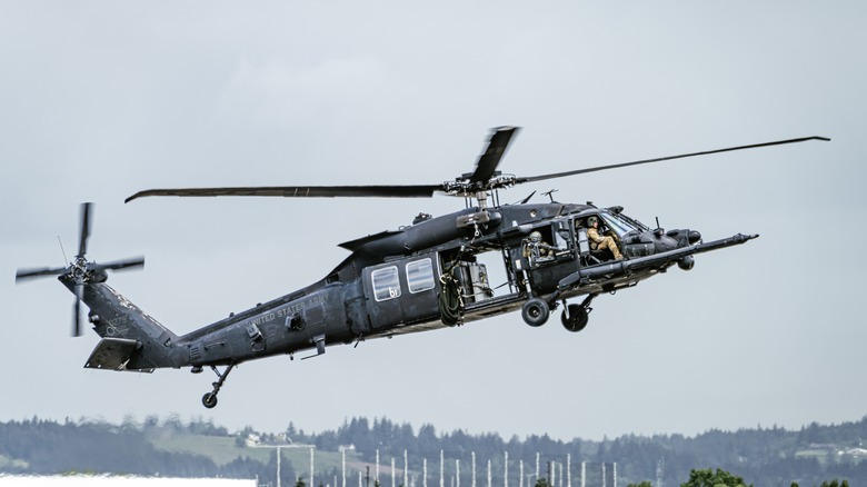 US Army UH-60 Black Hawk hovering