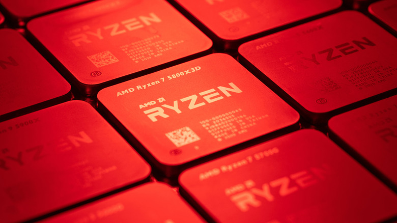 An array of AMD Ryzen chips