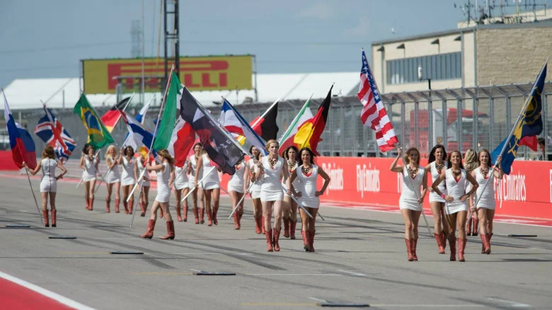 Formula 1 flag ceremony Austin 2014