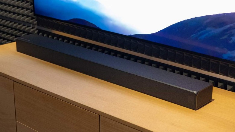 tv soundbar on table