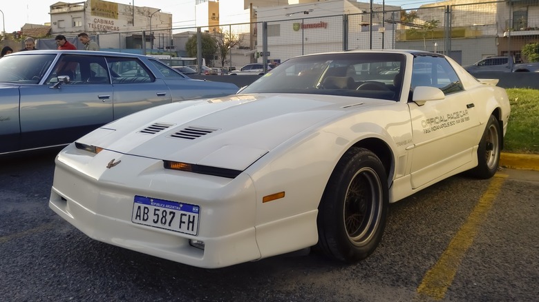 Third-gen white Pontiac Trans Am