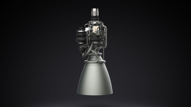 3D render of Raptor rocket engine