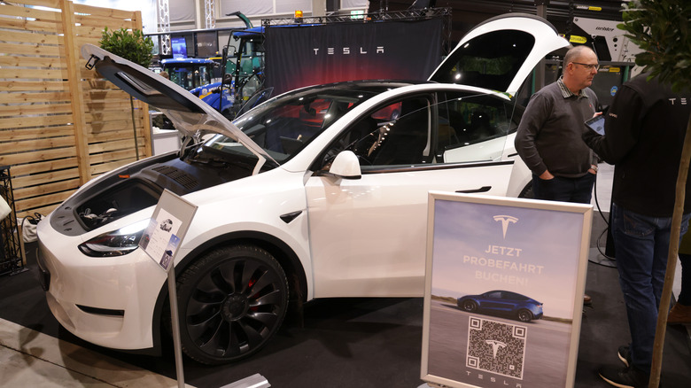 Tesla Model 3 at auto show