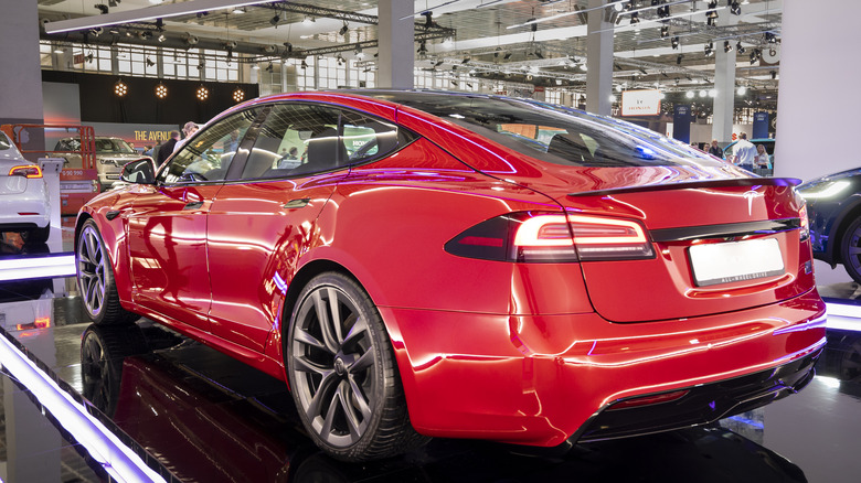 Tesla Model S Plaid on display