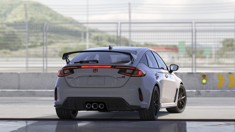 Honda Civic Type R rear parked track