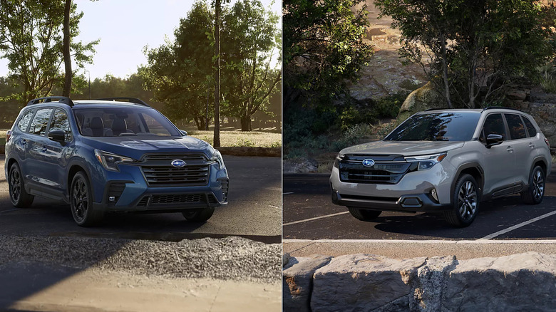 Subaru Ascent and Forester side by side