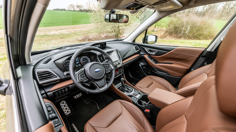 Subaru Forester interior dashboard and seats