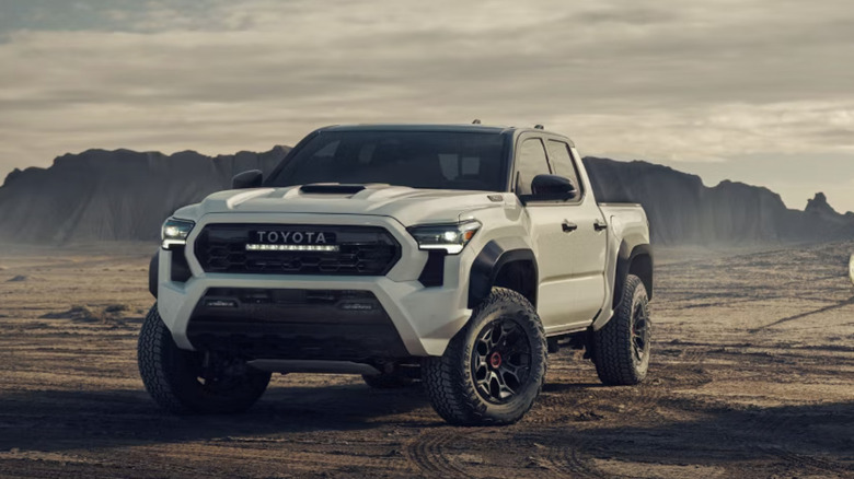 White 2024 Toyota Tacoma TRD