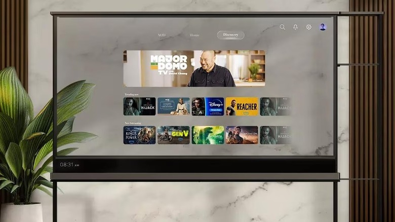 LG OLED T showing the Discovery tab