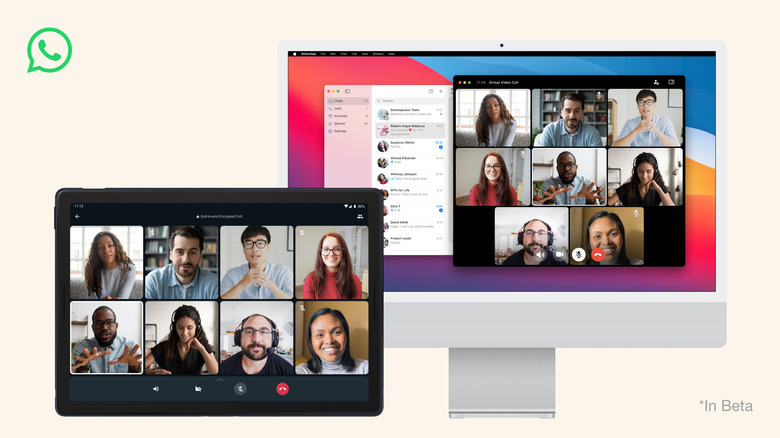 WhatsApp video call on Mac and Android