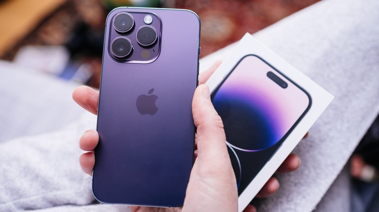 iPhone 14 Pro in purple color