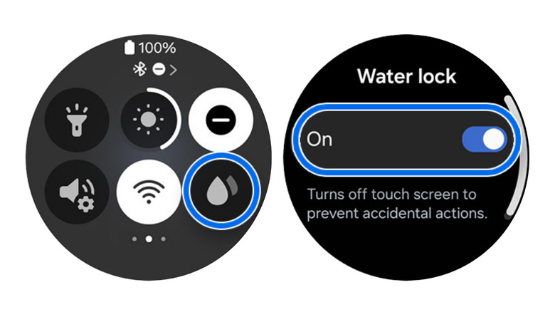 Samsung watch water lock mode online