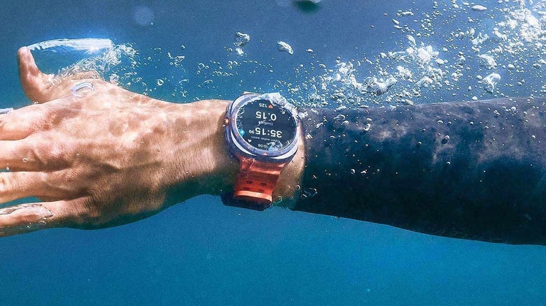 using Samsung Galaxy Watch Ultra in water