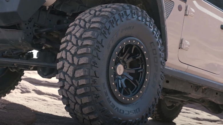 Rugged Cooper tire on a sport utility vehicle