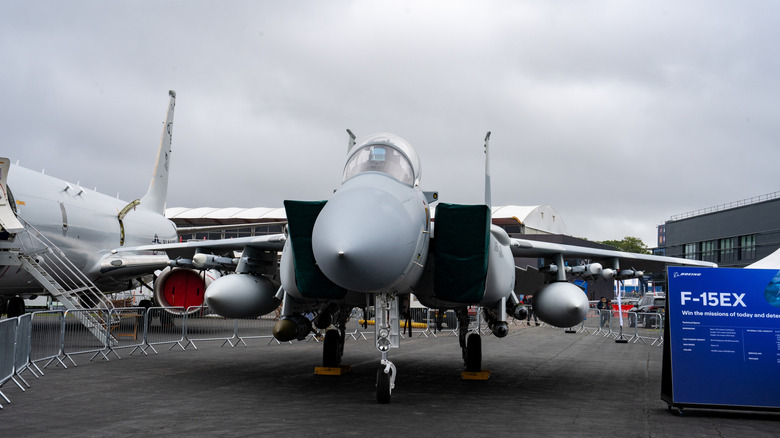 F-15 EX jet on display