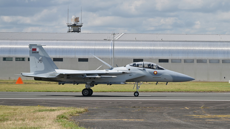 F-15 jet on tarmac