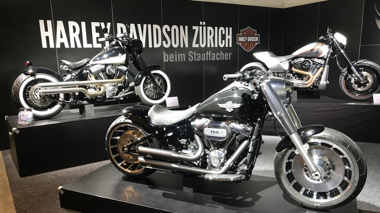 Harley Davidson Zurich Motorcycle display