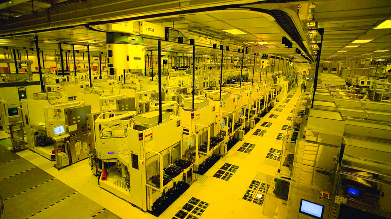 Top down view of TSMC fabrication warehouse