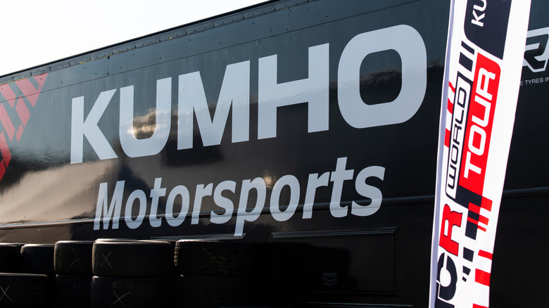 Kumho Motorsports branding as seen on the exterior of a building