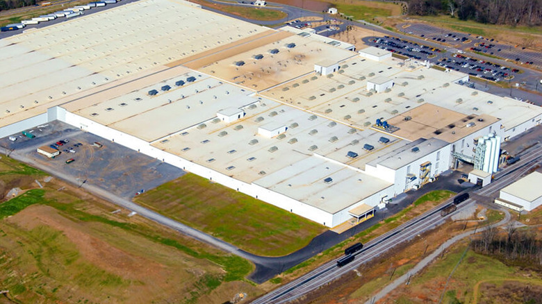 Aerial view of Nitto manufacturing plant in White, Georgia