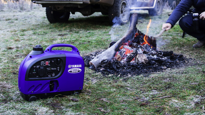 Yamaha generator used outdoor