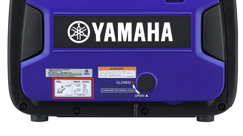 back of the yamaha generator