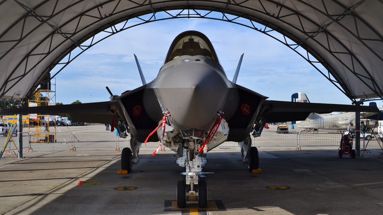 F-35 in hanger