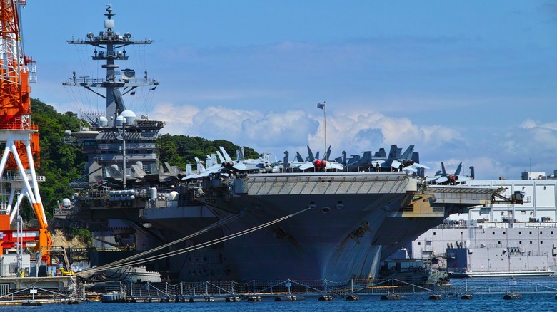 USS Abraham Lincoln at port