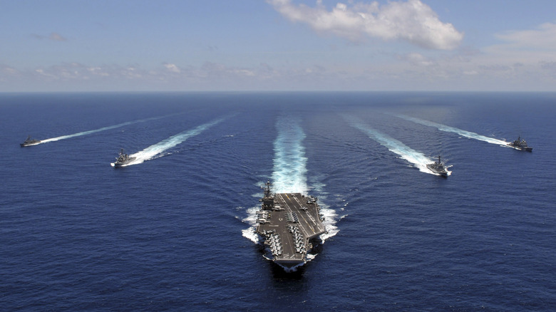 USS Abraham Lincoln leading a strike group