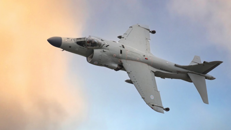 An RAF Harrier doing a low pass