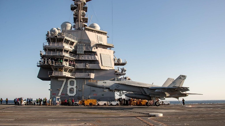 USS Gerald R. Ford flight deck 