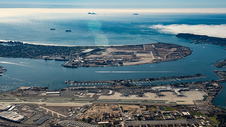 Aerial photo of Naval Air Station North Island San Diego