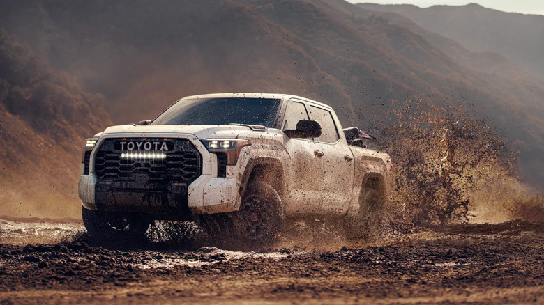 Toyota truck in mud