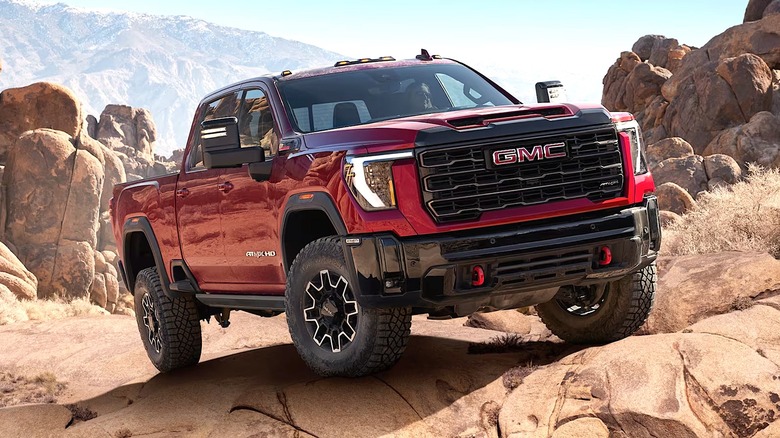 GMC Sierra on the trail