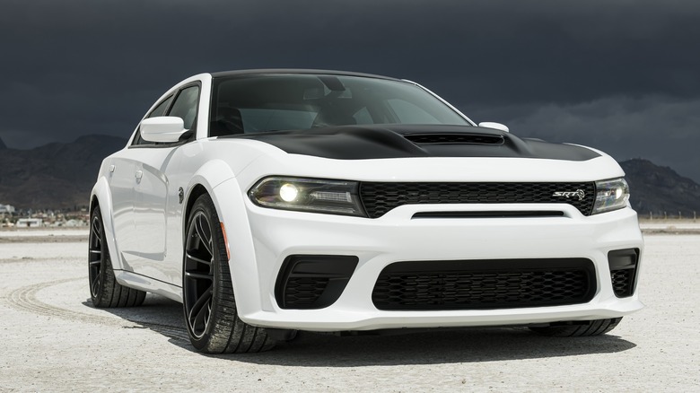 2023 Dodge Charger Hellcat Redeye and storm clouds