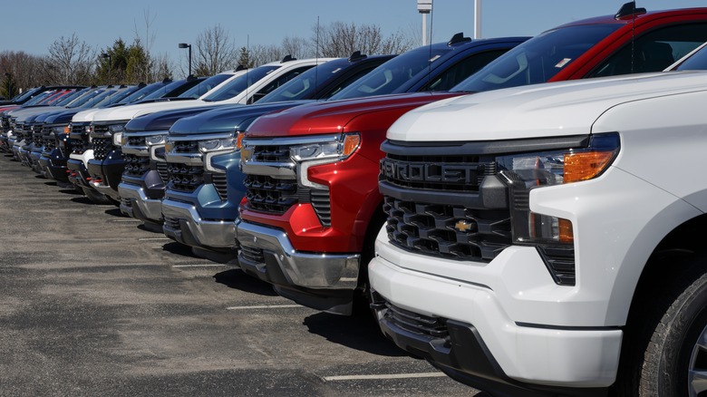 Chevy Silverado Dealer Lot