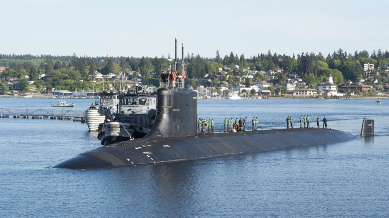 USS Connecticut SSN 22 surfaced