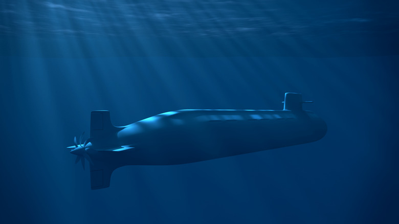 Submarine underwater