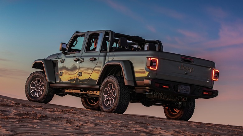 Jeep Gladiator on rocks